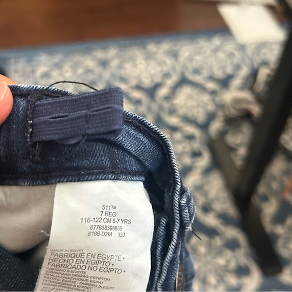 504. Levi's 511 slim girls Blue Jeans adjustable waist size 7 - Picture 8 of 8